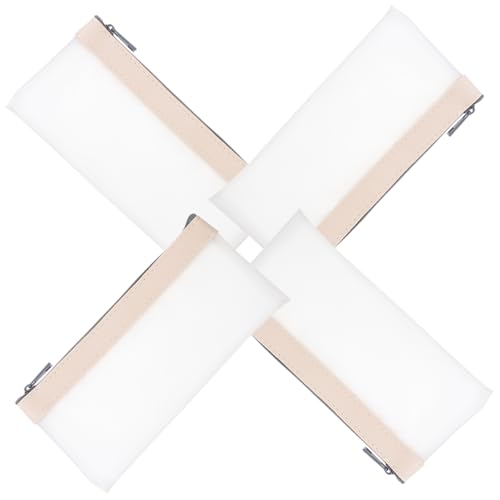 Uonlytech 4 Stück Transparentes Stifttasche aus TPU Wasserabweisend und Langlebig für Schreibwaren Kosmetik und Aufbewahrung Farbton für Schule von Uonlytech