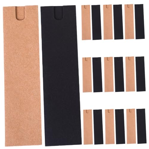 Uonlytech 40 Stück Pen Schutzhülle aus Kraftpapier Praktische Stift und Bleistiftpouch für Erwachsene zur Aufbewahrung von Schreibutensilien Verschiedenen Designs von Uonlytech