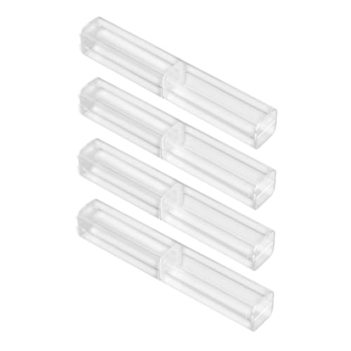 Uonlytech 4Stücke Stiftetui Transparent Kleine Bleistiftboxen Leere Stiftverpackung für Kugelschreiber Schreibwaren Aufbewahrungsbox für Schule von Uonlytech