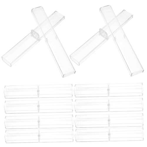 Uonlytech 50 Stück Mäppchen Transparenter Stiftetui-Organizer Student Fall Bleistift schöner Halter klare Stifthalter Praktische Stiftetuis Präsentationsständer für Stifte Plastik von Uonlytech