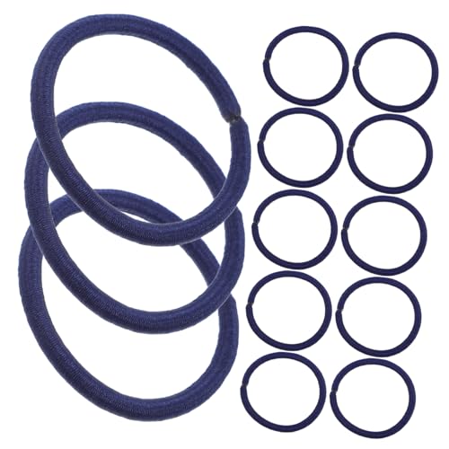 Uonlytech 50 Stück Nylon Haargummis Blau Elastische Haarbänder für Erwachsene für Sport und Verschiedene Frisuren Metallfrei und Schonend für Haartypen von Uonlytech