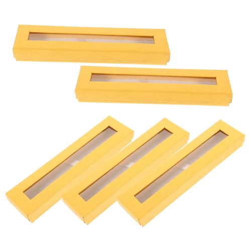 Uonlytech 5stücke Stifteboxen Leer Aus Strapazierfähigem Papier Mit Klar Fenster Für Stifte Und Kugelschreiber Kompakt Und Stilvoll Für Täglichen Gebrauch Und Reisen von Uonlytech