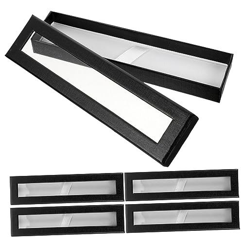 Uonlytech 5stücke Stiftboxen Papier Mit Klarsichtfenster Praktischer Organizer Für Kugelschreiber Und Füllfederhalter Für Und Bürobedarf von Uonlytech