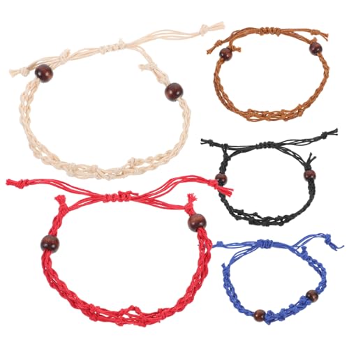 Uonlytech 5stücke Kristallkäfig Armband Geflochtenes Netz Halterarmband Für Frauen Verstellbares Gewebtes Armband Seil Dekoratives von Uonlytech