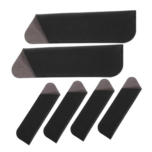 Uonlytech 6 Stück Schutzhülle Für Federmäppchen Brunnen Stiftabdeckung Stiftbeutel Stifttaschen Schutztasche Für Stifte Stiftschutz Stifthülsen Wiederverwendbare Beutel Schwarz Pu von Uonlytech