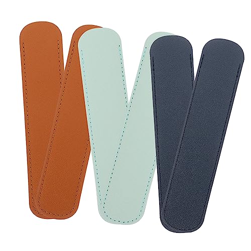 Uonlytech 6 Stück Teiliges Stiftetui aus PU Leder Federmäppchen Hülle für Stifte Praktische Schreibwaren Aufbewahrung für Schule von Uonlytech