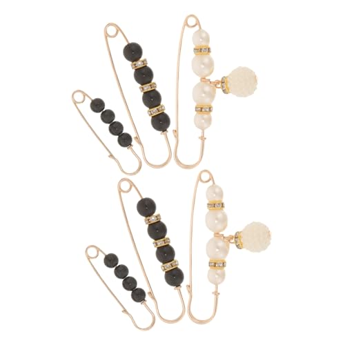 Uonlytech 6 Stück Teiliges Taillen Clip Broschen mit Perlendekor Hosenbund Engsteller für Damen Sicherheitsnadeln zur Taillenverkleinerung Stabiler Bundfixierer für Röcke und Hosen von Uonlytech