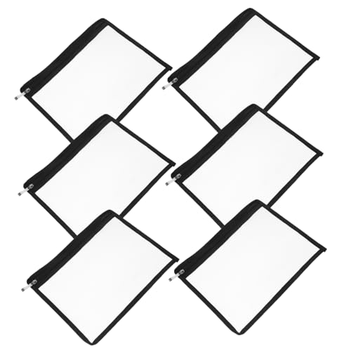 Uonlytech 6stücke Teiliges wasserdichte PVC Stift-Taschen Transparente Reißverschluss Aufbewahrungstaschen Für Dokumente Kosmetik Und Bürobedarf Für Und Organisation von Uonlytech