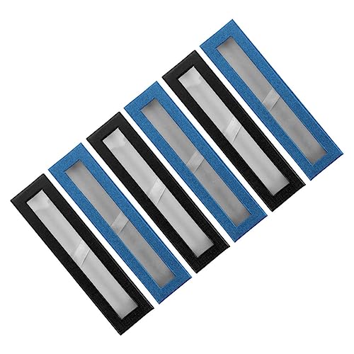 Uonlytech 6stücke Pen Boxen Mit Klarsichtfenster Robuste Stifteaufbewahrung Für Kugelschreiber Bleistifte Schreibwaren Für Unterwegs Büro in Schwarz Und Blau von Uonlytech