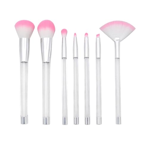 Uonlytech 7st Make-up-pinsel-set Professionelles Make-up-pinselset Make-up-grundierungspinsel Schminkkasten Puderpinsel Lidschatten Pinsel Kristall-kit Prinzessin Reisen Griff Aus Kristall von Uonlytech