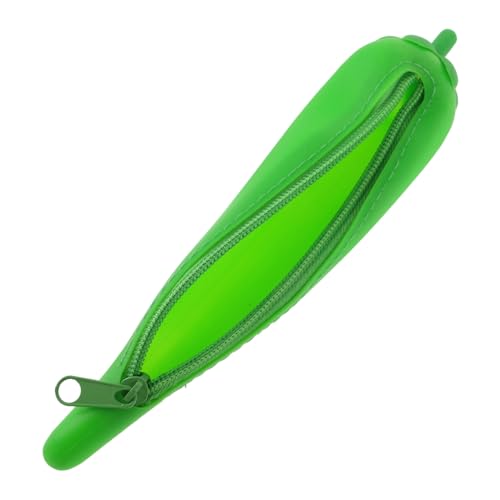 Uonlytech Bleistift-Organizer Beutel Schreibwaren Federmäppchen Groß Fall Aufbewahrungstasche Für Stifte Mit Cartoon-Muster Stifttasche Stiftorganisator Kieselgel Green von Uonlytech