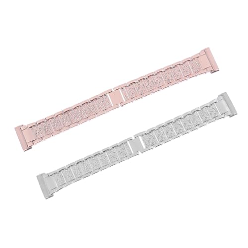 Uonlytech Diamant-uhrenarmband 2er-pack Ersatzarmband Aus Zinklegierung Bequem Und Modisch Für Den Täglichen Gebrauch von Uonlytech