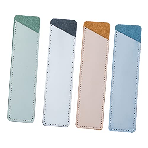 Uonlytech Echtes Leder Stiftetui Handgemachte Stift für Schule und Vintage Design Blau Praktisch für Stifte Geschenkidee für Geburtstage und Feiertage Hochwertige Schreibwaren Aufbewahrung von Uonlytech