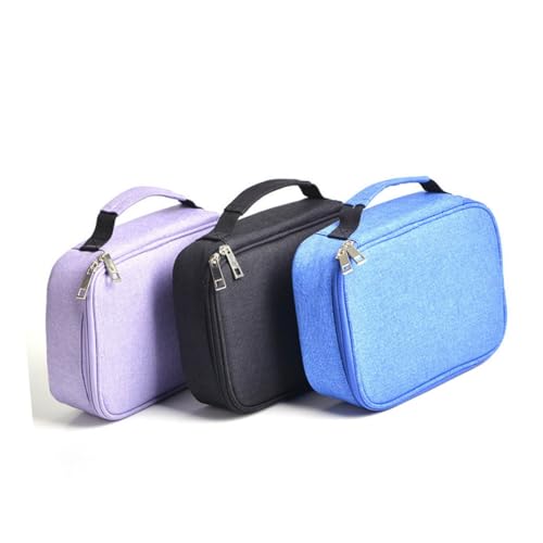 Uonlytech Federmäppchen Groß Fächer Pencil Case mit Reißverschluss Große Kapazität Portable Federtasche für Buntstifte Skizzenstifte Kunstbedarf Schwarz von Uonlytech