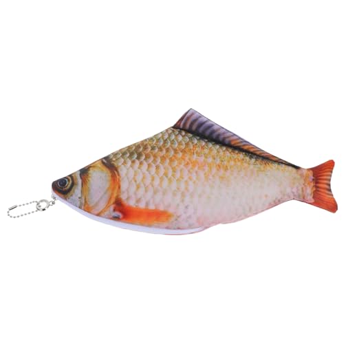 Uonlytech Fisch-stiftebox Mit Reißverschluss Realistisches Federmäppchen Für Stifte Und Kleine Accessoires Polyester-gewebe Organisches Design Für Schule Und Reisen von Uonlytech