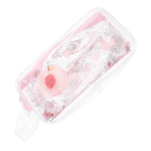 Uonlytech Federmäppchen mit Cartoon Muster Transparente Stiftetasche für Schule und Büro Leichter Bleistift Organizer mit Großer Kapazität für Erwachsene von Uonlytech