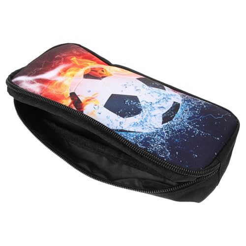 Uonlytech Fußball-federmäppchen Schreibwarentasche Bleistiftbeutel Handheld-Aufbewahrungstasche Cartoon-stiftbeutel Großes Fassungsvermögen Multifunktional Fußball-Design Einfache von Uonlytech