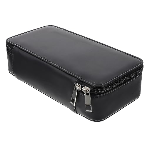 Uonlytech Großes Federmäppchen Doppelschichtiger Stifte-Organizer Schwarzes Stiftetui Mit Hoher Kapazität Langlebiges Und Praktisches Schreibwarenmäppchen von Uonlytech