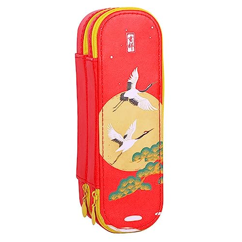 Uonlytech Großer Kapazitäts Bleistiftetui mit Chinesischem Stil Vielseitige Aufbewahrung für Schule Büro und Reisen Geeignet für Stifte Kosmetik und Kleine Gegenstände von Uonlytech