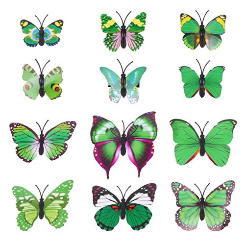 Uonlytech 12st Schmetterlingsspangen Für Mädchen Grüne Haaraccessoires Große Haarspangen Haarnadel Blumenhaarspangen Für Frauen Schmetterlings-haarschmuck Haarklemme Bobby Mini Baby Kleidung von Uonlytech