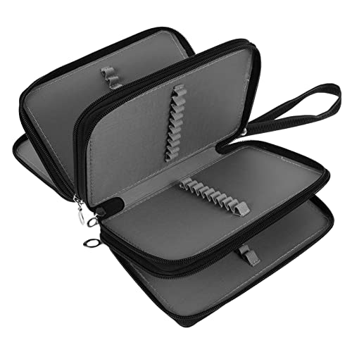 Uonlytech PU Federmäppchen mit Fächern Stiftetasche Hochwertigem PU Material für Schüler Große Kapazität Langlebig und Praktisch zur Aufbewahrung von Schreibwaren von Uonlytech