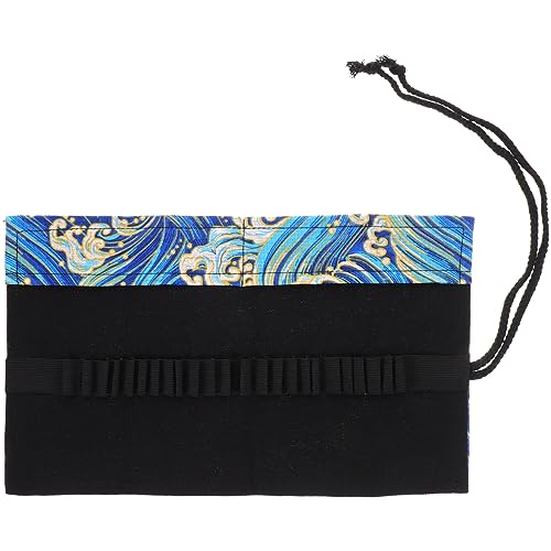 Uonlytech Platzsparende Roll Up Stiftetui Tasche mit Japanischem Design Bleistift Organizer für Stifte Tragbar für Kunst und Schule für von Uonlytech