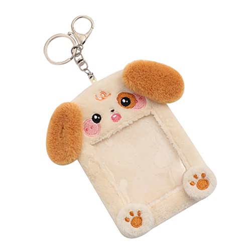 Uonlytech Plüsch Kartenhalter Schlüsselanhänger Cartoon Tier Design Sichtbare Kartenschutzhülle Leichtes Strapazierfähiges Material Für Schüler Lehrer Büroangestellte von Uonlytech