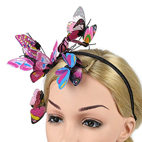 Uonlytech Schmetterlingshaarband Schmetterling Fascinator Schmetterlinge Haarspangen Faszination Für Frauen Fascinator-hüte Für Frauen Haarpflegezubehör Hochzeitskleid Stirnband Fräulein von Uonlytech