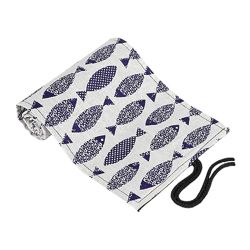 Uonlytech Canvas-stifteaufbewahrung Mit Rollendesign Fächer Zum Organisieren Von Buntstiften Tragbares Stiftemäppchen Aus Canvas Mit Cartoon-Muster Stifterolle Zum Verstauen Von Zeichenzubeh von Uonlytech