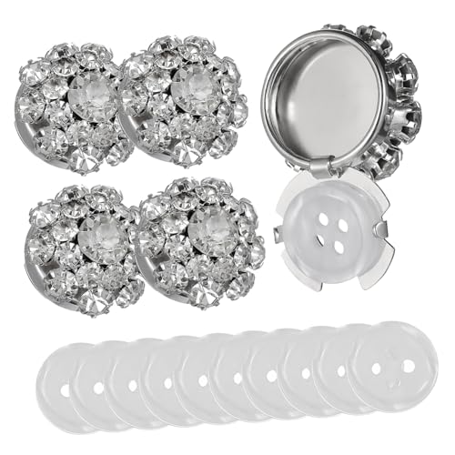 Uonlytech Manschettenknöpfe Mit Strass-blumenmotiv Für Hemden Smokingknöpfe Und Kleidungsverzierungen Aus Metall Für Formelle Anlässe Und Hochzeiten von Uonlytech