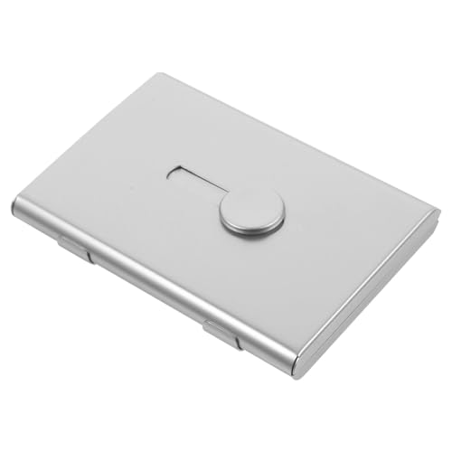 Uonlytech Visitenkartenhalter aus Praktischer Kartenetui für Geschäftliche Karten Großer Stauraum Design für Konferenzen und Tägliche Nutzung Silberfarben von Uonlytech