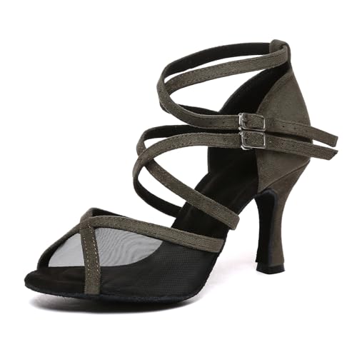 Uonpie Lateinische Tanzschuhe für Frauen Fersentanzschuhe,Grün,39EU von Uonpie