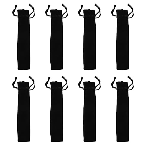 Uooduby 400 Stück schwarze Samt-Stifthalter, einzelne Stifteetui, Federmäppchen von Uooduby