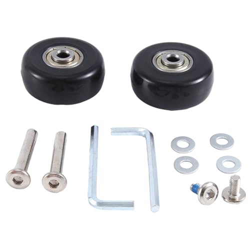 Uooduby Set mit 2 Ersatzrädern für Gepäck, Koffer, Kohlenstoffstahllager, Reparatursätze 55 X 18 mm von Uooduby