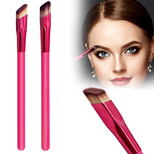 Uooker Augenbrauenpinsel, 2 Stück, multifunktional, perfekt abgewinkelt, Augenbrauen-Make-up-Pinsel-Set, Augenbrauen-Concealer, Konturenpinsel, Schönheit für Lidschatten, Frauen und Mädchen von Uooker