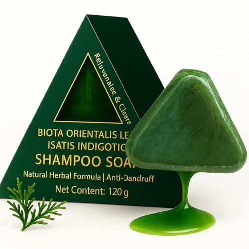Nature Triangle Shampoo Bar – Natürliches Usman-Gras Mit Klebreiswasser Für Haarpflege & Haarwachstum, Beruhigend & Kräftigend Für Frauen Und Männer von Uoqpty
