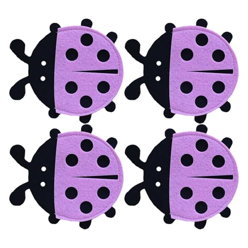 Uoqpty Bestecktasche aus Filz, Utensilientasche für Gabeln - Ostern Marienkäfer Form Silberbesteck Geschirr Utensilienhalter - Tragbare Tischbestecktaschen für Zuhause, Café, Hotel, Küche von Uoqpty