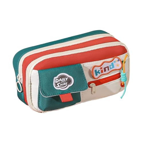 Uoqpty Federmäppchen,Federtasche | Vintage Großes Fassungsvermögen Reißverschluss Stiftetasche Für Schreibwaren Buntstifte Marker Lehrer Reisen Frauen von Uoqpty