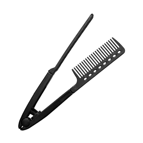 Uoqpty GlätteKamm Für Dickes Haar - Flacheisen Frisier V-Form Haarglätterkamm - Rutschfeste Ergonomische Griff Für Anfänger Profis Damen Zuhause Salon von Uoqpty