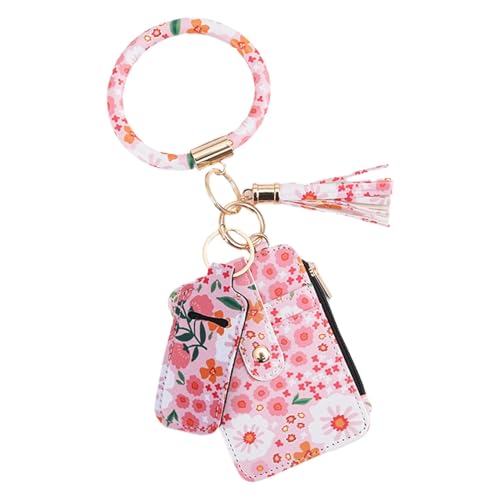 Uoqpty Kartenetui mit Blumenmuster, Kartenetui mit Blumenmuster,Florale Damen Geldbörse - Süßes dünnes Reise-Kartenetui, süßes kleines Kartenportemonnaie, vielseitig einsetzbar, Schlüsseltasche für von Uoqpty
