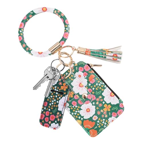 Uoqpty Kleine Geldbörsen für Damen mit Blumenmuster, Kreditkartenetui mit Blumenmuster, Ausweishülle, Süßes dünnes Reise-Kartenetui, süßes kleines Kartenportemonnaie, vielseitig einsetzbar, von Uoqpty