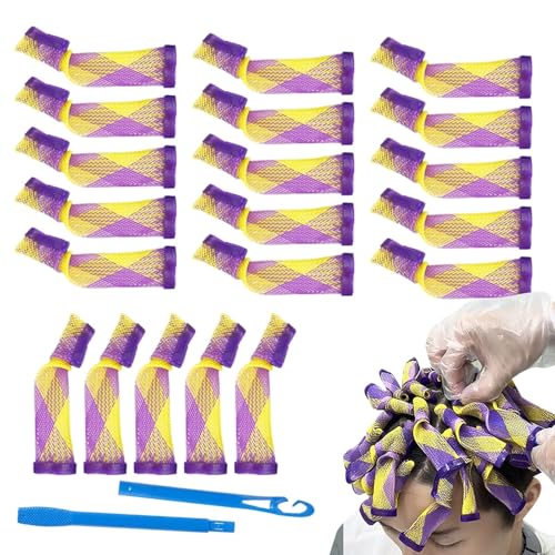 Uoqpty Lockenwickler Für Haare | Ohne Lockenstab | Schonende Dauerwelle Für Damen Herren Salon Styling Zuhause Reisen Alltag Nachtfrisur von Uoqpty