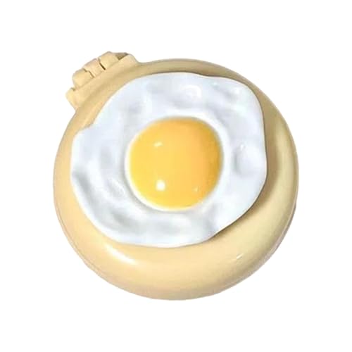 Uoqpty Luftkissen-Haarkamm, Reise-Haarbürste - Massage-Haarkamm mit Spiegelei-Design - Niedliche Cartoon-Kopfhautbürste, tragbarer Luftkamm für Erwachsene und Kinder von Uoqpty