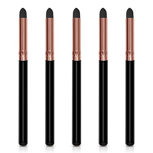 UorPoto Eyeliner Smudge Brush Stick Set,5 Pcs Professional Sponge Blending Makeup Tool for Eyeshadow and Eyebrow reusable Applicator von UorPoto
