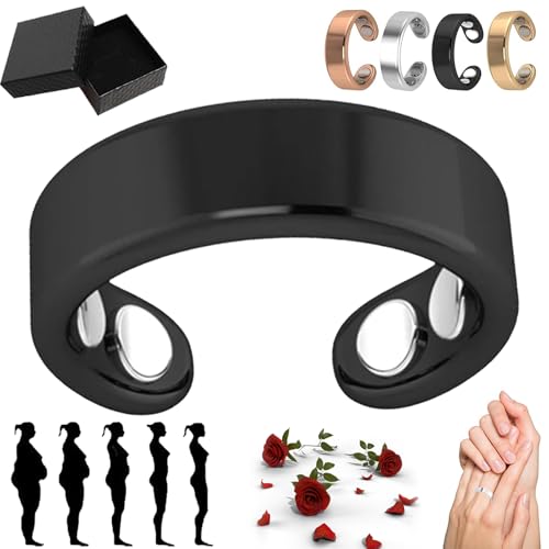 Sömni Ring - 2025 Upgrade Sömni Ring Damen Wechseljahre Original, Adjustable Magnetic Therapy Rings, Sleep Aid Fatigue Reduction Made for Men and Women (Onyx) von Uornwz