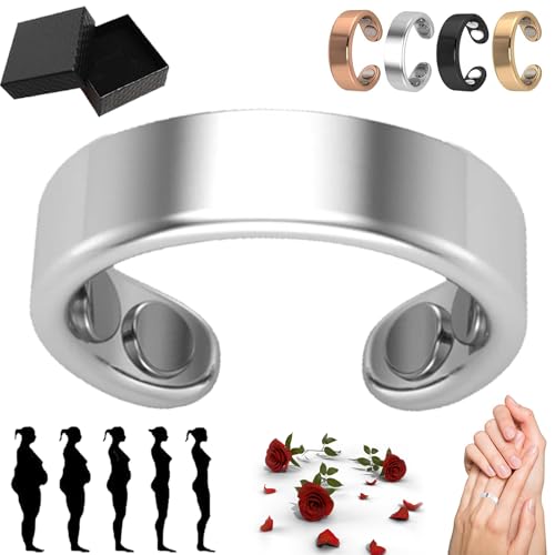 Sömni Ring - 2025 Upgrade Sömni Ring Damen Wechseljahre Original, Adjustable Magnetic Therapy Rings, Sleep Aid Fatigue Reduction Made for Men and Women (Silber) von Uornwz
