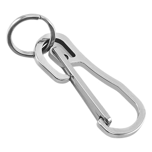 Uozonit Schlüsselanhänger, Autoschlüsselanhänger, Schlüsselanhänger, Edelstahl, tragbar, mit Schnellverschluss, Clip für Autoschlüsselanhänger für Männer, silber, Se référer au descriptif von Uozonit