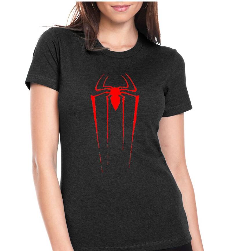 Spiderman "Logo" Womens Jr. Passen T-Shirt von UpNorthTees