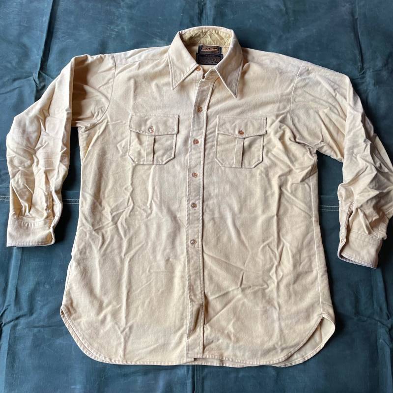 1970Er Jahre Eddie Bauer Chamois Camel Flanell-Hellgelb - Herren Us Größe Xl Big Tall Extra Large Surf Arbeitskleidung Jagd Im Freien, Beunruhigt von UpWestVintage