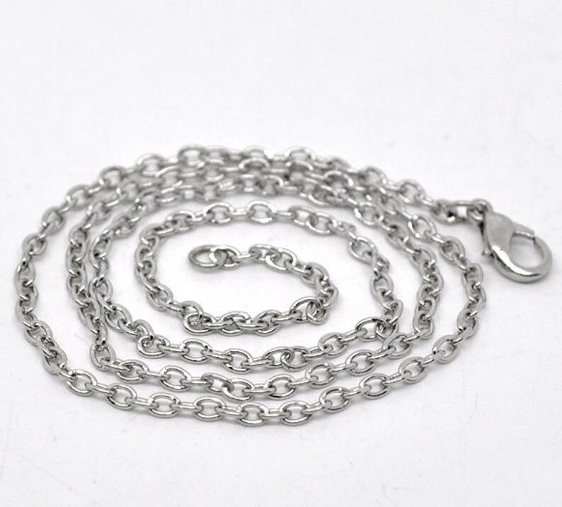 Oval Rolo Gliederkette Silber Oder Bronze Halskette Mit Karabinerverschluss Oval Rolo Gliederkette Silber Oder Bronze Halskette Mit Karabinerverschluss von UpWordsDesigns